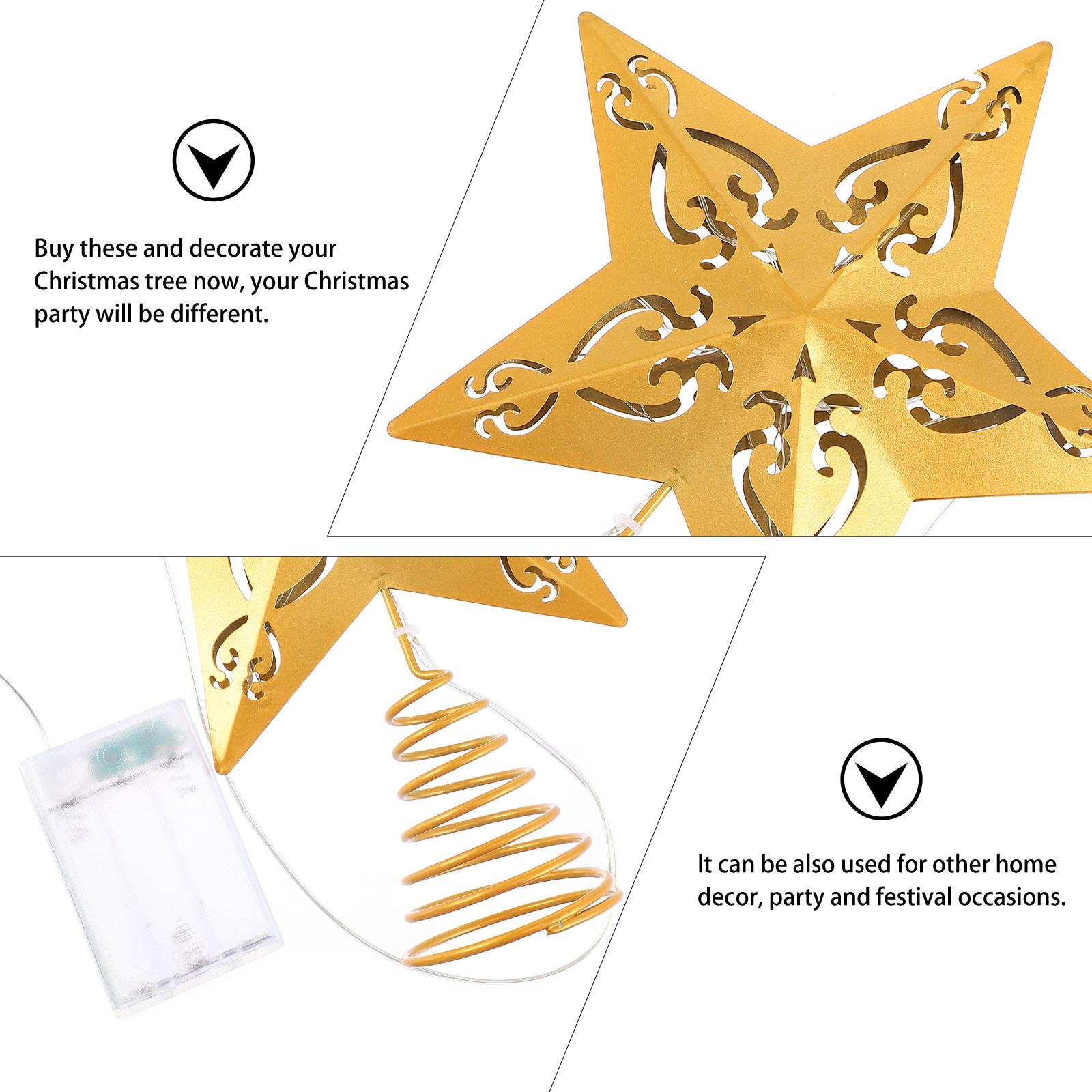 1 Stück glitzerbeschichteter g – Star Tree Topper Bewertung und Preis